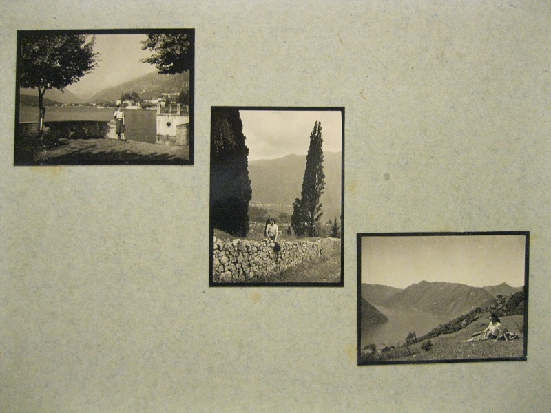 Lago di Como. Bolvedio; Veduta nella Tremezzina; Basso lago dalla strada per l'Alpe Boffalora. Tre fotografie originali
